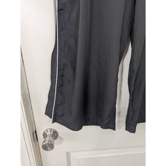 Jason Wu Striped Wide Leg Straight Pants women's size Large black white elevated - Picture 3 of 7